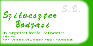 szilveszter bodzasi business card