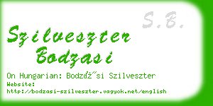 szilveszter bodzasi business card